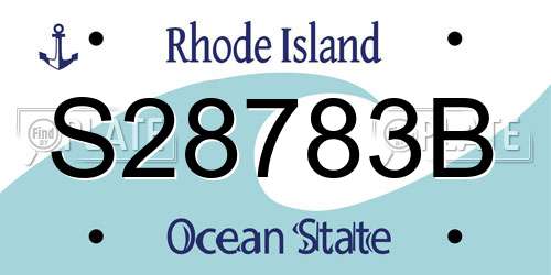S28783B Rhode Island License Plate