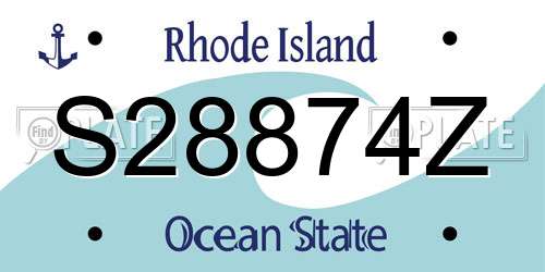 S28874Z Rhode Island License Plate