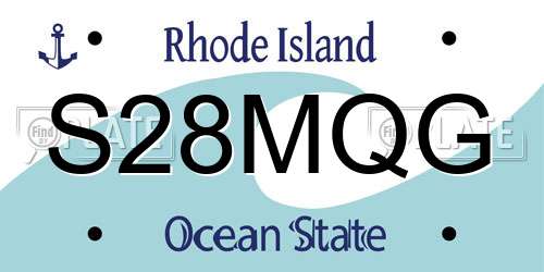 S28MQG Rhode Island License Plate