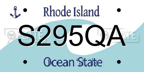 S295QA Rhode Island License Plate