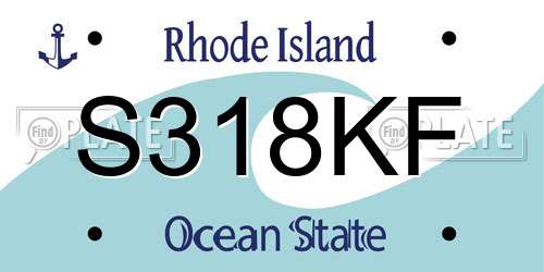 S318KF Rhode Island License Plate