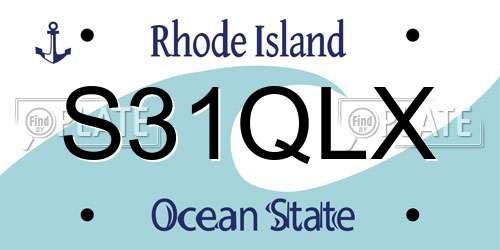 S31QLX Rhode Island License Plate