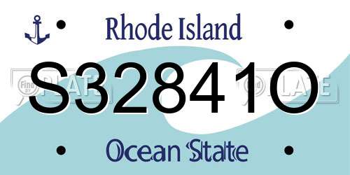 S32841O Rhode Island License Plate