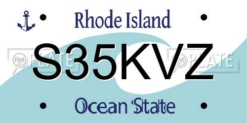 S35KVZ Rhode Island License Plate