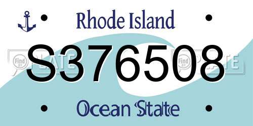 S376508 Rhode Island License Plate