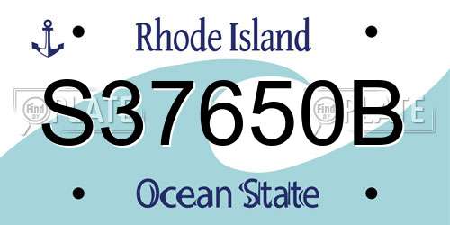 S37650B Rhode Island License Plate