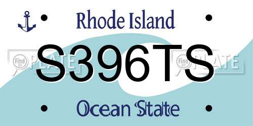 S396TS Rhode Island License Plate