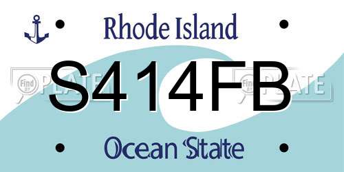 S414FB Rhode Island License Plate