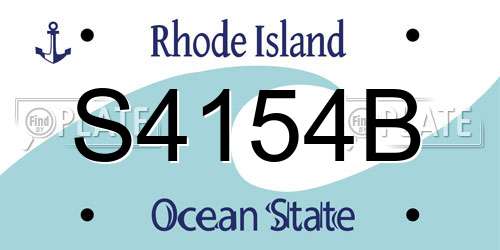 S4154B Rhode Island License Plate