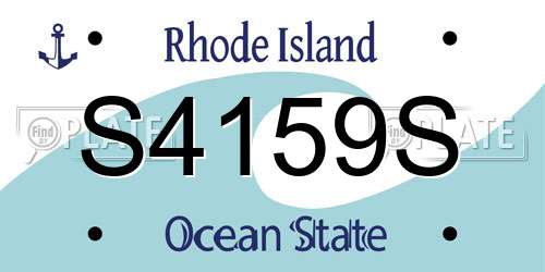 S4159S Rhode Island License Plate