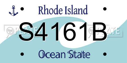 S4161B Rhode Island License Plate