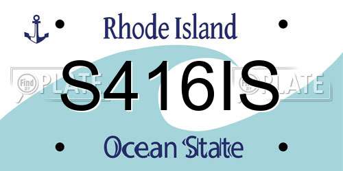 S416IS Rhode Island License Plate