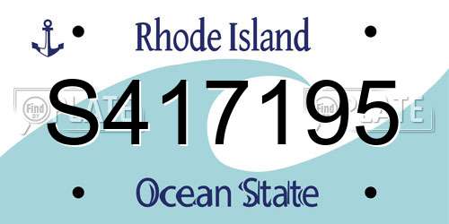 S417195 Rhode Island License Plate