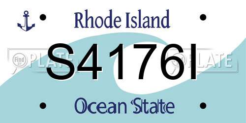 S4176I Rhode Island License Plate
