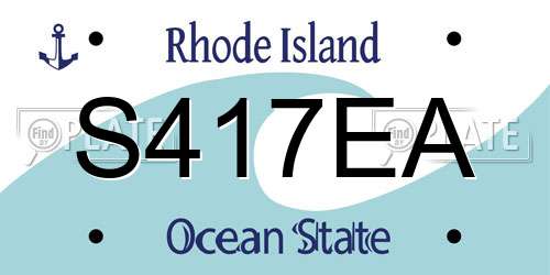 S417EA Rhode Island License Plate