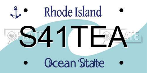 S41TEA Rhode Island License Plate