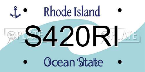 S420RI Rhode Island License Plate