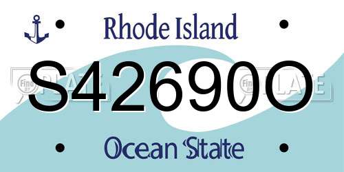 S42690O Rhode Island License Plate