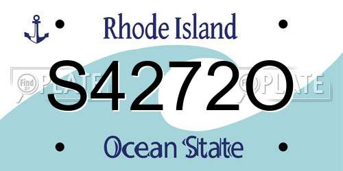 S4272O Rhode Island License Plate