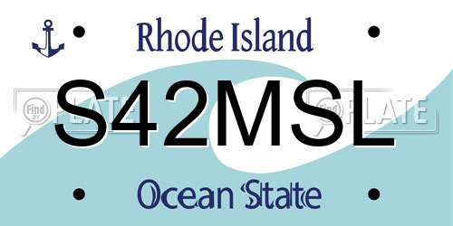 S42MSL Rhode Island License Plate