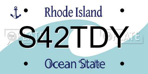 S42TDY Rhode Island License Plate