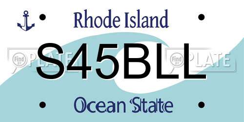 S45BLL Rhode Island License Plate