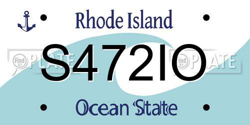 S472IO Rhode Island License Plate