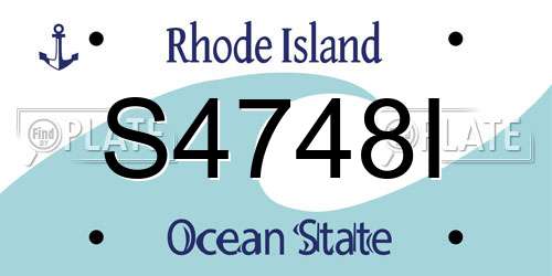 S4748I Rhode Island License Plate