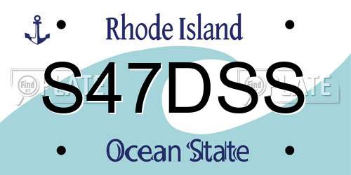 S47DSS Rhode Island License Plate