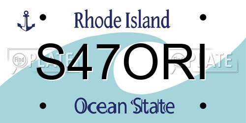 S47ORI Rhode Island License Plate