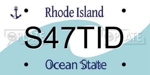S47TID Rhode Island License Plate