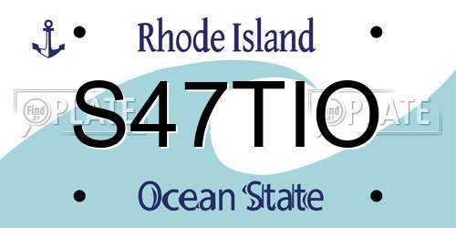 S47TIO Rhode Island License Plate