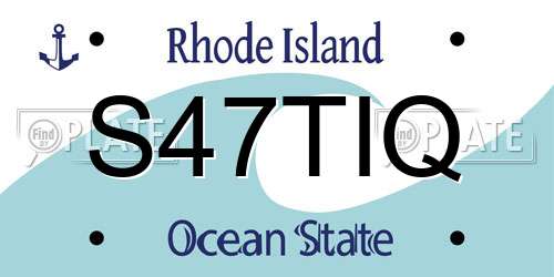 S47TIQ Rhode Island License Plate
