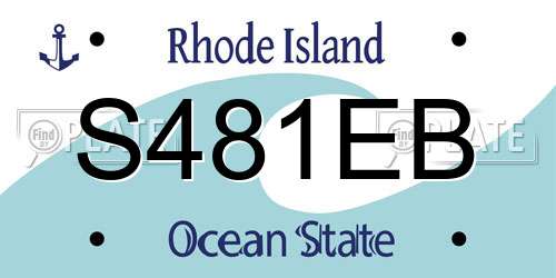 S481EB Rhode Island License Plate