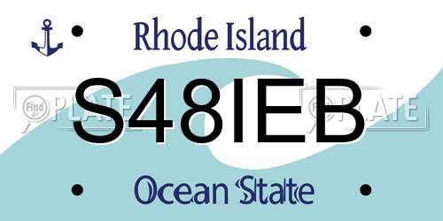 S48IEB Rhode Island License Plate