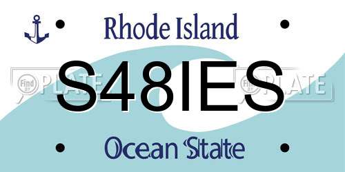 S48IES Rhode Island License Plate