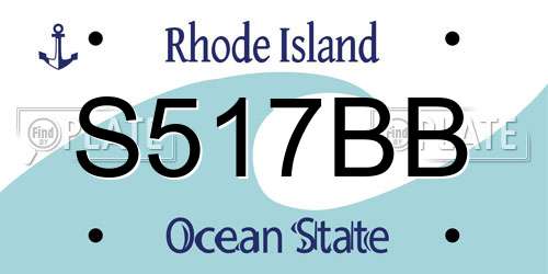 S517BB Rhode Island License Plate