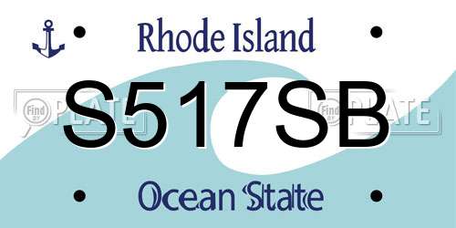 S517SB Rhode Island License Plate