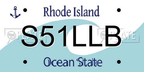 S51LLB Rhode Island License Plate
