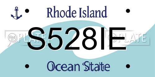 S528IE Rhode Island License Plate
