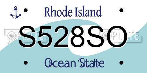 S528SO Rhode Island License Plate