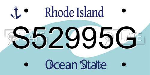S52995G Rhode Island License Plate