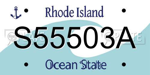 S55503A Rhode Island License Plate