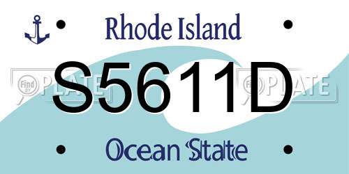 S5611D Rhode Island License Plate