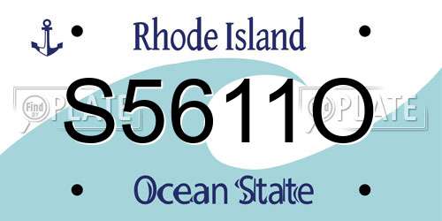 S5611O Rhode Island License Plate