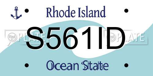 S561ID Rhode Island License Plate