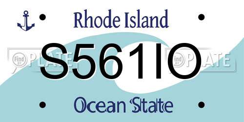S561IO Rhode Island License Plate