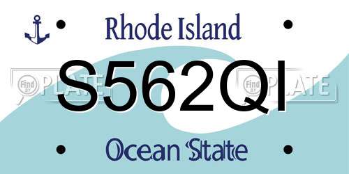 S562QI Rhode Island License Plate