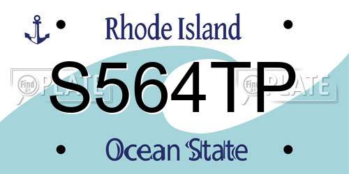 S564TP Rhode Island License Plate