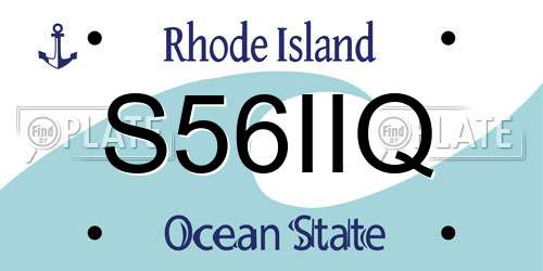 S56IIQ Rhode Island License Plate